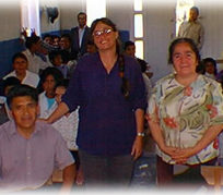 Pastor Ramiro, Diane and Sra Rosa - Neltume Church