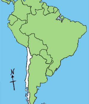 South America - Chile in white